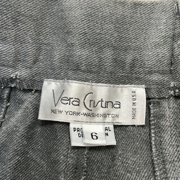 Vera Cristina New York Vintage Gray Denim Jeans Size 6 - Picture 7 of 12